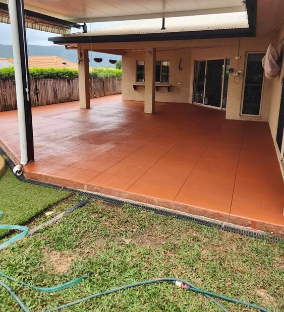 Coloured concrete laid in Hamilton