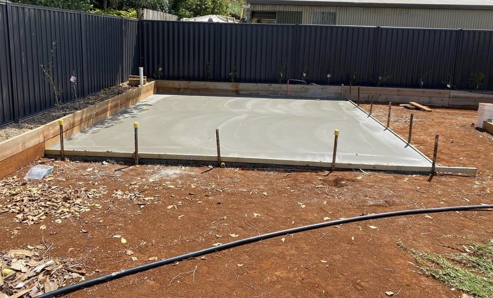 Concrete patio laid in Hamilton
