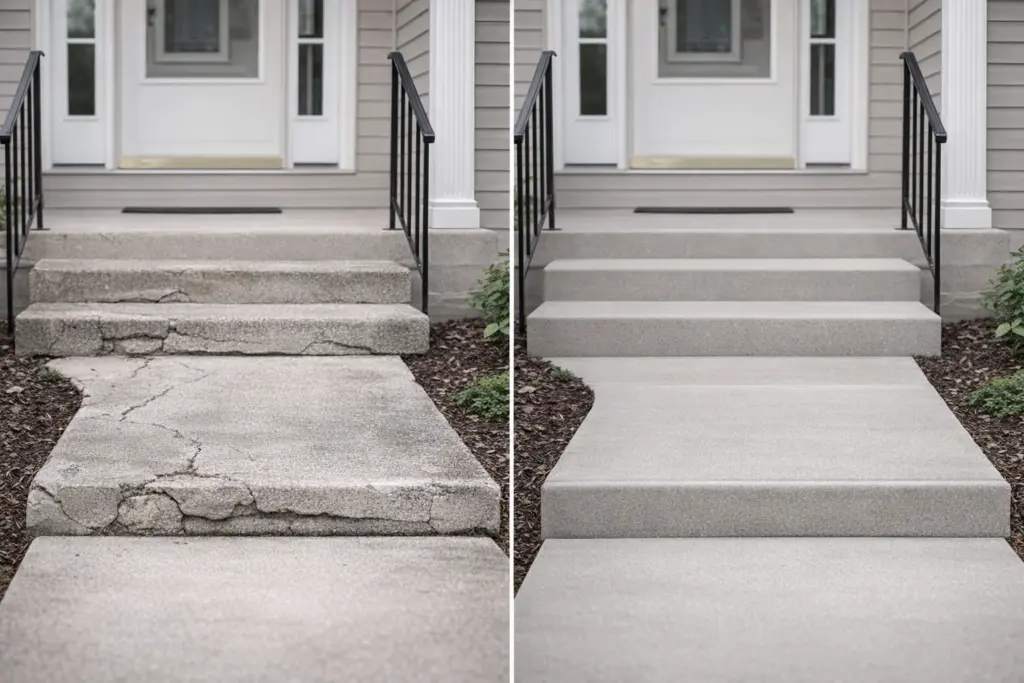Sunken concrete slab levelled in Hamilton