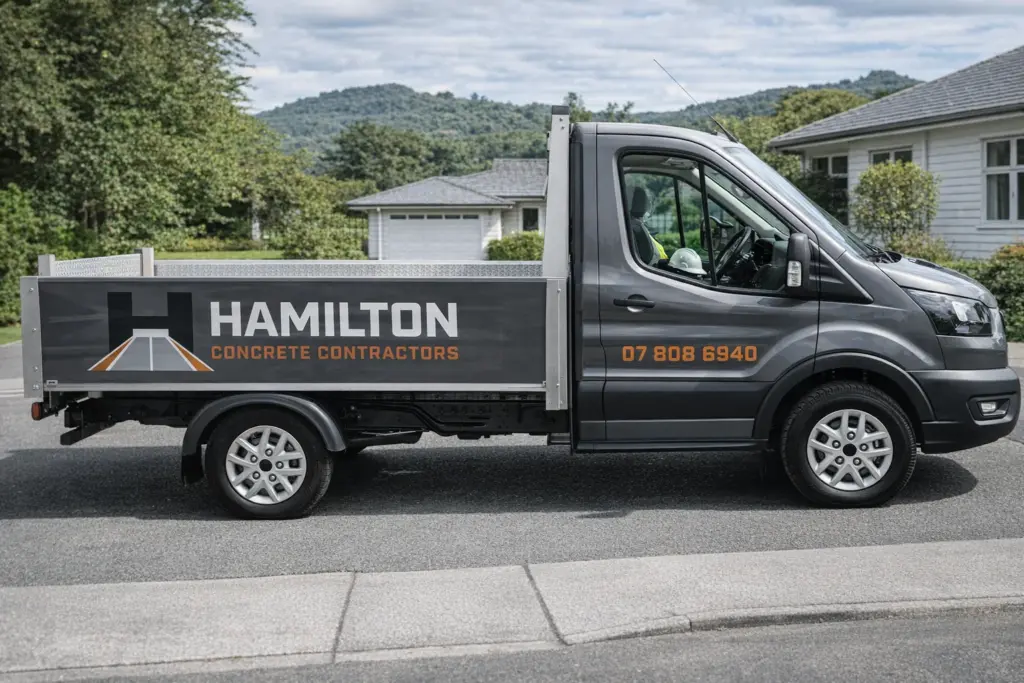 Concrete crew on a Hamilton retaining wall site